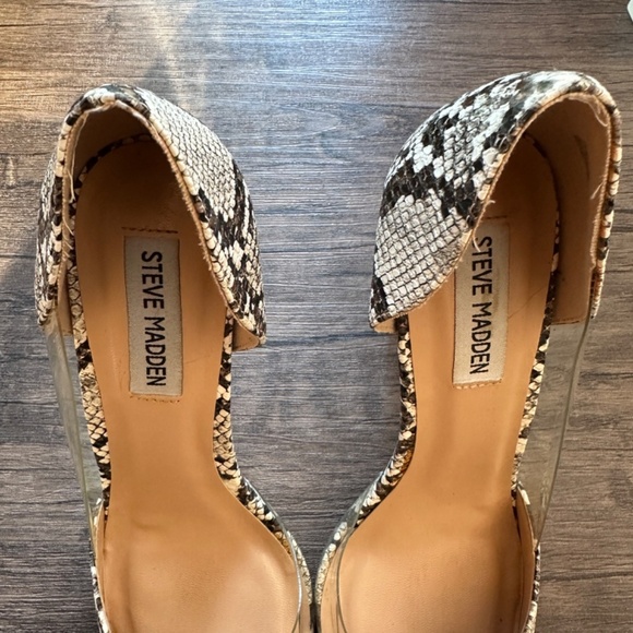 *STEVE MADDEN* Reptile Print Pointed Toe Heels Size 8 - Picture 4 of 7